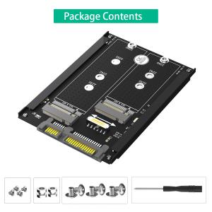 Dual M.2 B Key/B&M Key SSD to 2.5" SATA III with STA 2.5 inches Frame Bracket