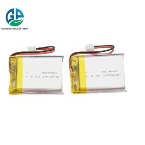 High Capacity Lithium Polymer Rechargeable Battery Li-Ion 803040 3.7v 1000mAh