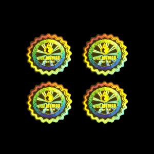 Holographic Security Qr Code Hologram Sticker Self Adhesive Rainbow Round