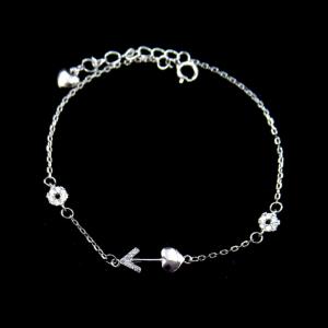 China Eco Friendly Plating Silver Cubic Zirconia Bracelet Nickel Free And Lead Free on sale