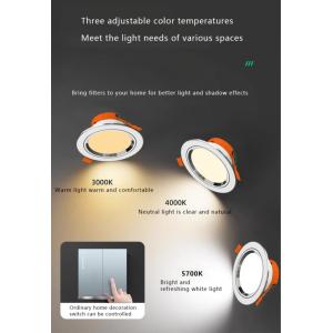 Dimmable 7W LED Downlight 75mm Hole Size Adjustable CCT