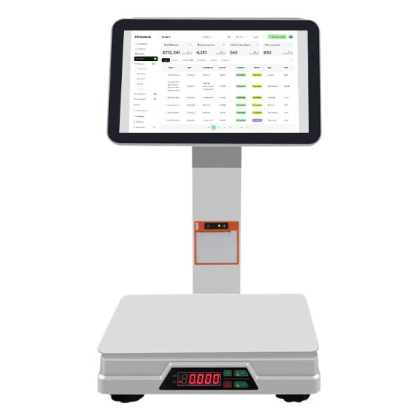 Quality 15.6+14 Inch Dual Touch Screen POS Terminal with Weighing Pan Barcode Scanner and Thermal Printer for Retail wholesale