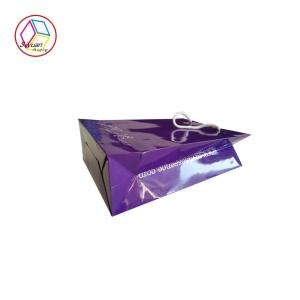 Ivory Board Printed Paper Bags Varnish Surface With String