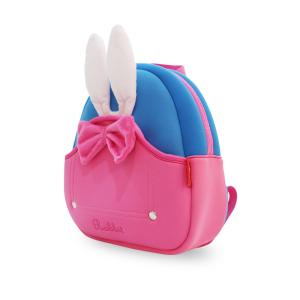 Pink Neoprene Toddler Backpack With Pretty Bowknot / Grab Handle