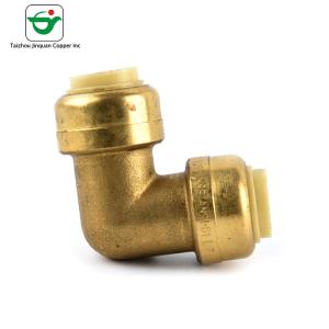 Cheap Round Head 3/4''X1/2'' Push Fit Brass 90 Degree Elbow Fitting for sale