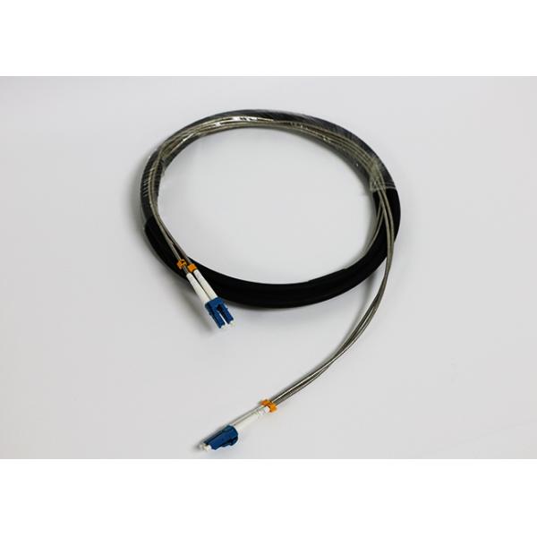 Singlemode Duplex Fiber Optic Patch Cords with Armour Cable LC / UPC to LC / UPC
