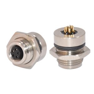 22AWG M8 Female Panel Mount Connector Solder 6 Pin TPU CuZn