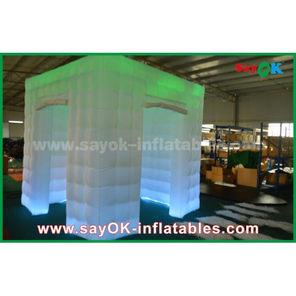 Inflatable Party Tent Green Color Inflatable Led Photo Booth For Wedding / Club