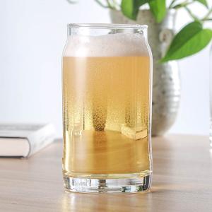 China 13oz Beer Glasses Crystal Clear Construction With Logo Printing Service on sale