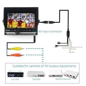 Truck Back Up Reversing Camera Kit 2.4G Wireless 7 Inches Car Monitor