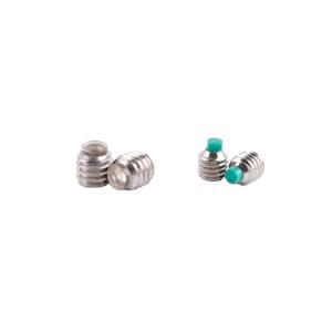 DIN915 White Head Set Screw , OEM Precision Socket Set Screw