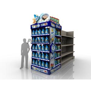 Curved Shelf Sustainable End Cap Shelving For Promoting Laundry Detergent