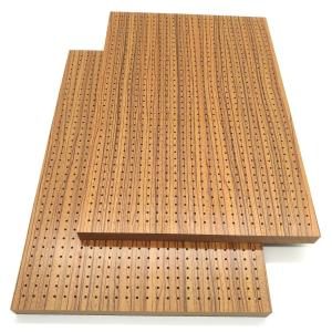OEM Veneer Perforated Acoustic Panel Ceiling Tile Sound Absorber
