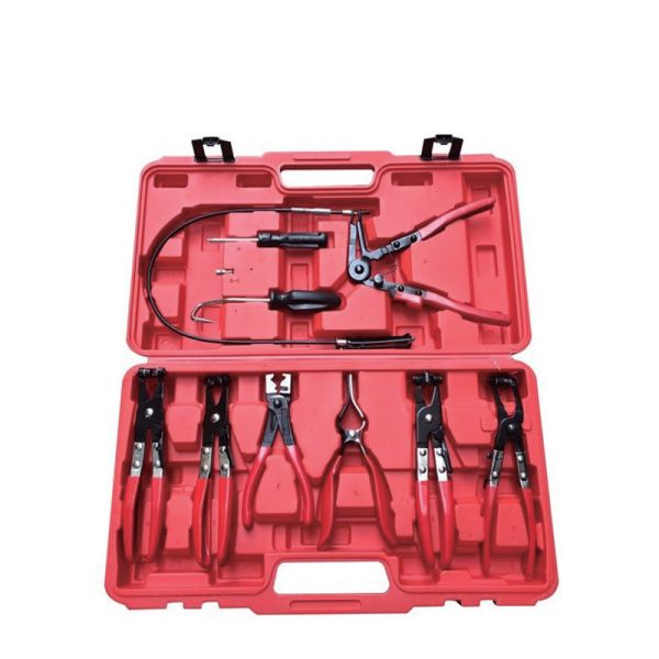 9PC Hose Clamp Pliers Set: Long Reach, Durable for Auto & Mechanical Hose Repairs