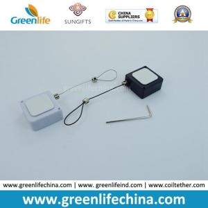 Mini Square Anti-Theft Pull Box W/Long Straight Cable Loop End