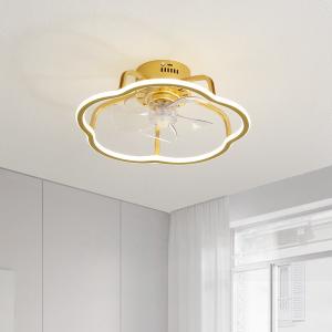 LED Nordic Modern Stepless Dimming Fan Lamp For Bedroom Dning Living Room
