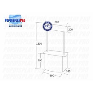 Fruit Strawberry Jam Food Table Display Stand With Metal Tube Frame Top Banner