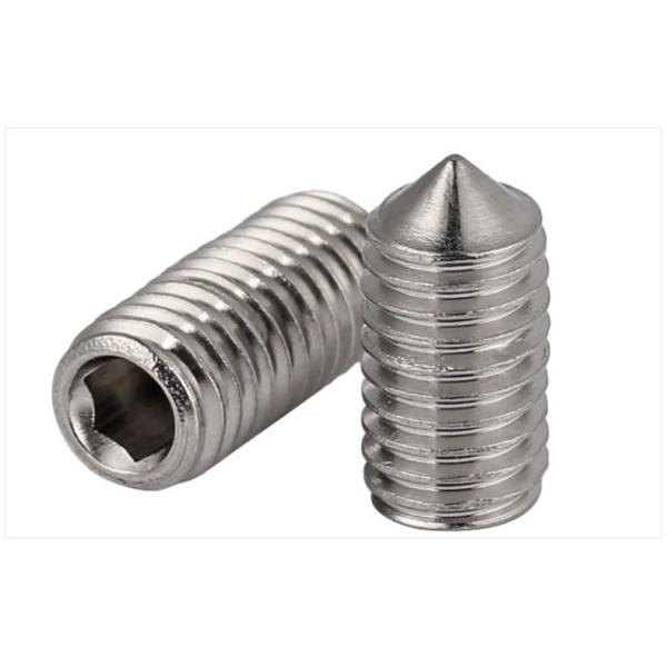 18-8 Stainless Steel Hexagon Socket Set Screw with Cone Point DIN914 Headless