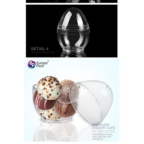 New 2019 trending product 160ml disposable plastic egg shape container
