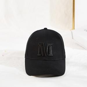 China Unisex Six Panels Cotton Fabric 60cm Embroidered Baseball Caps on sale
