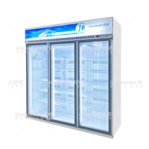 China Frequency Conversion Commercial Glass Display Freezer With LED Light on sale