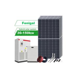 High Efficiency Hybrid Solar Power System 30KW -150KW With Lifepo4 Or Lithium