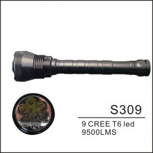 Cheap 7500LM Portable Camping Lanterns T6 9 Cree LED Flashlight Torch for sale