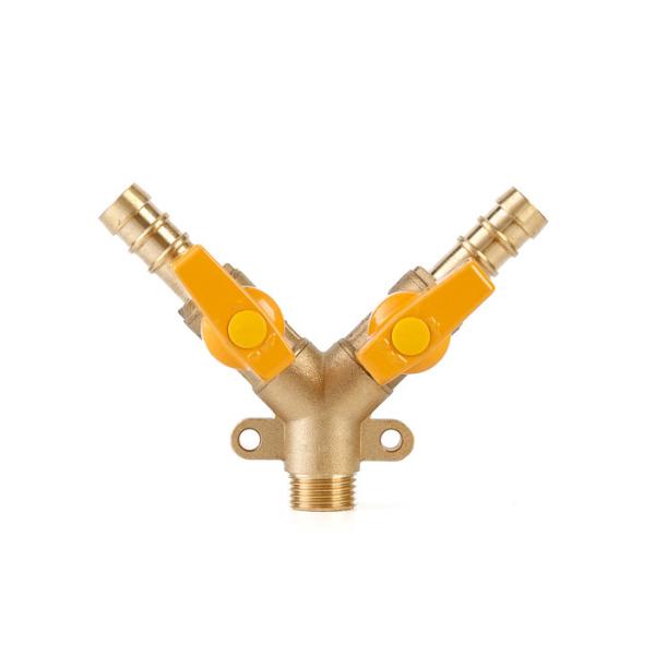Quality 3 Way Natural Brass Gas Valve Weatherproof Antirust Practical wholesale