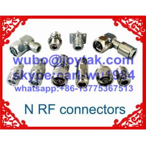 4.3-10 connector female solder type with flange square All brass made VSWR 1.15