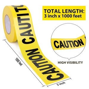 Biohazard High Visibility Tape Halloween Decoration Tape for Haunted Houses,