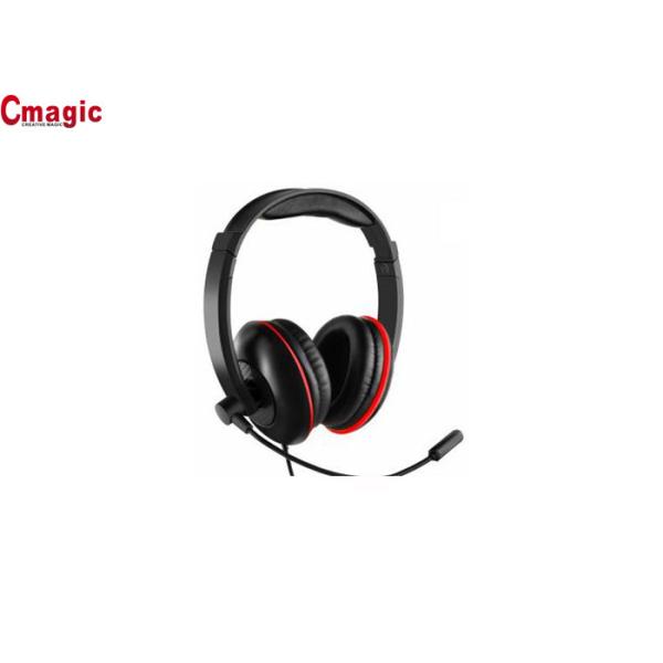Active Noise Cancelling Wired Gaming Headphones , Computer Headphones With Mic