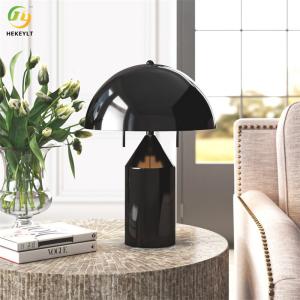 D15 X H20.5'' Bedside Table Lamp 2 Light Heads Metal Black Desk