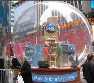 China Giant Clear PVC Inflatable Advertising Products Snow Ball for Christmas on sale