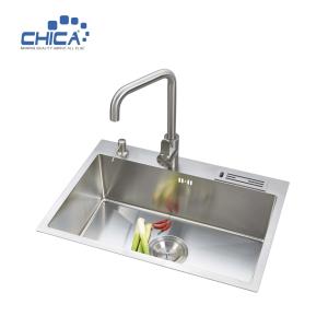 Single Bowl Handmade kitchen Sinks Wish Soap Dispenser SUS304 stainless steel