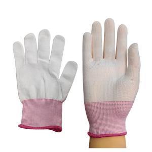 Knitted Work Safety Gloves Dust Free 100% Polyester For Cleanroom
