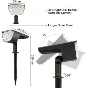 IP67 7000K LED Solar Landscape Spotlights