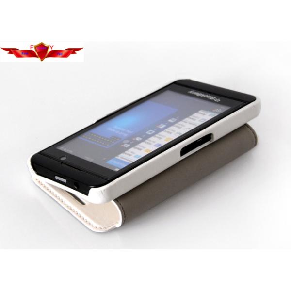 New Blackberry Z10 Flip Cases PU Material Accurate Holes High Quality