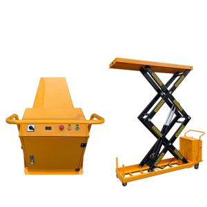 China Portable 1000Kg Electric Scissor Lift Tables 24V Battery on sale