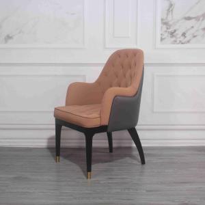 Thick Soft Velvet Fabric Dining Chair SUS201 With Elastic Sponge