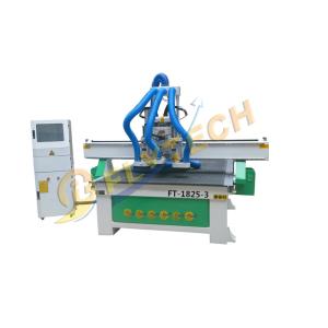 simple ATC wood router machine with low cost with dust collector with three heads