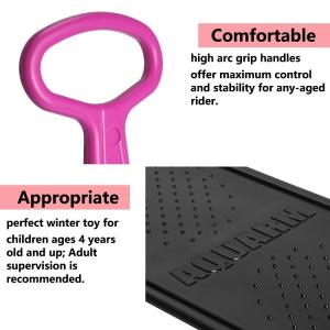 10'' Board Width Kids Plastic Folding Snow Scooter Kick-Scooter Sledge for