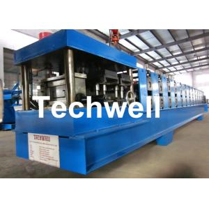 C Purlin Steel Roll Forming Machine With Hydraulic Punching 17 Forming Stations
