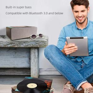 Wireless Charging Bluetooth Stereo Speakers Alarm Clock Room Temperature Display