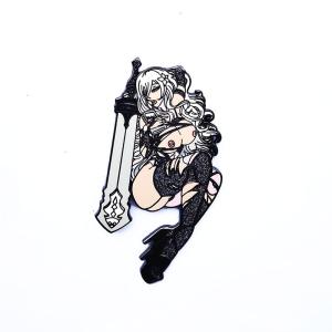 3 Inch Anime Custom Hard Enamel Lapel Pins Zinc Alloy With Embossed Texts