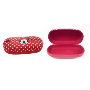 Hard PU Personalised Sunglasses Case With Red Mickey Mouse Pattern