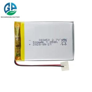Li Polymer KC Rechargeable 3.7V 500Mah 520Mah Lithium Ion Batteries 303450 3C