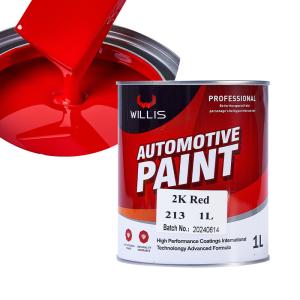 Cheap Automotive Protection 2K Red Solid Paint High Hardness 1L / 4L Per Can Easy Construction for sale