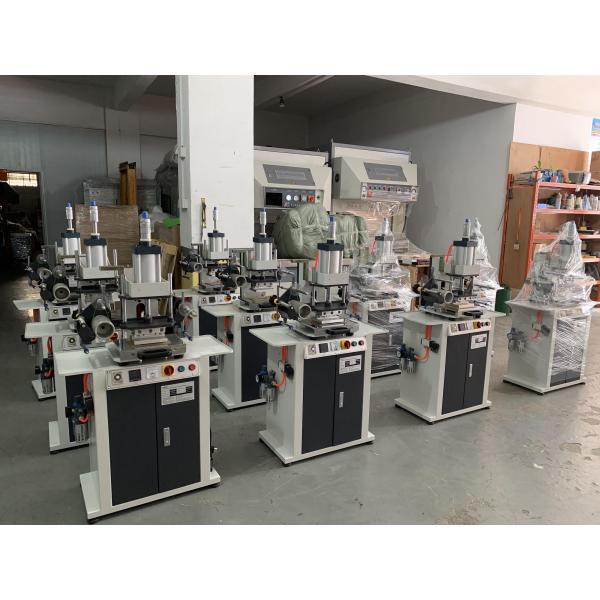 Pneumatic Hot Stamping Foil Machine Automatic Gilding Pressing Machine for Card / Wallet / Bag / Notebook Leather Embossing