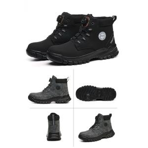 Wheat Security Work Boots Microfiber Leather Safety Boots With Stab-smash Steel