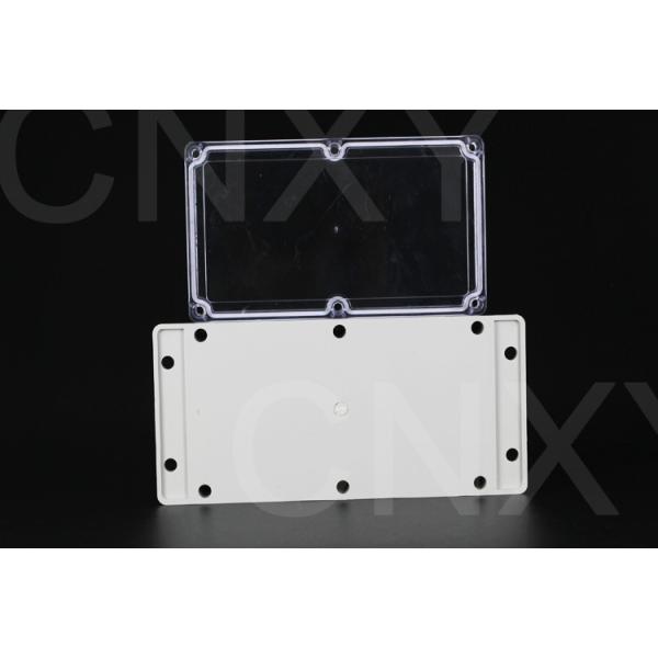 Dustproof Flanged Plastic Box , Clear Waterproof Enclosure 158*90*46 Mm